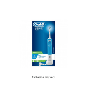 Oral-B Vitality Plus Cross Action Electric Rechargeable Toothbrush With 2 Heads packaging