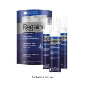 Regaine Extra Strength Foam packaging